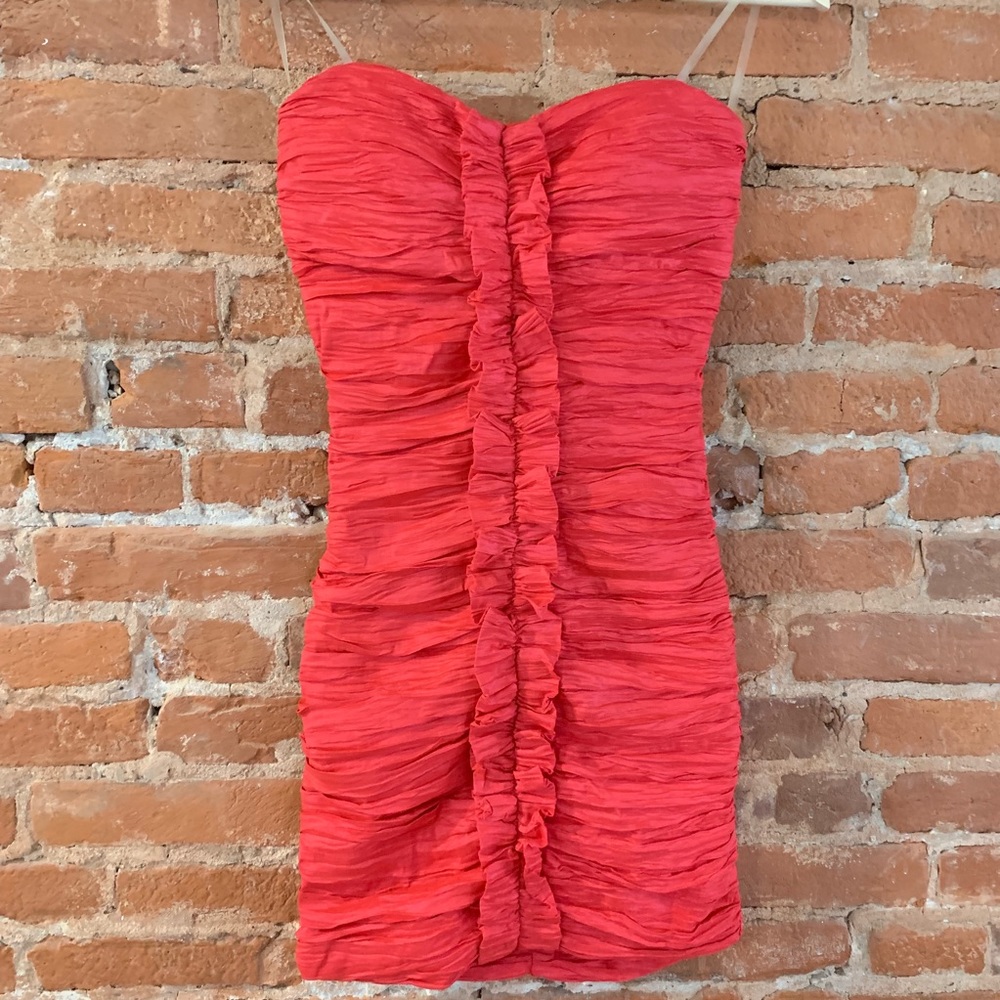 Strapless ruched mini // My Michelle
